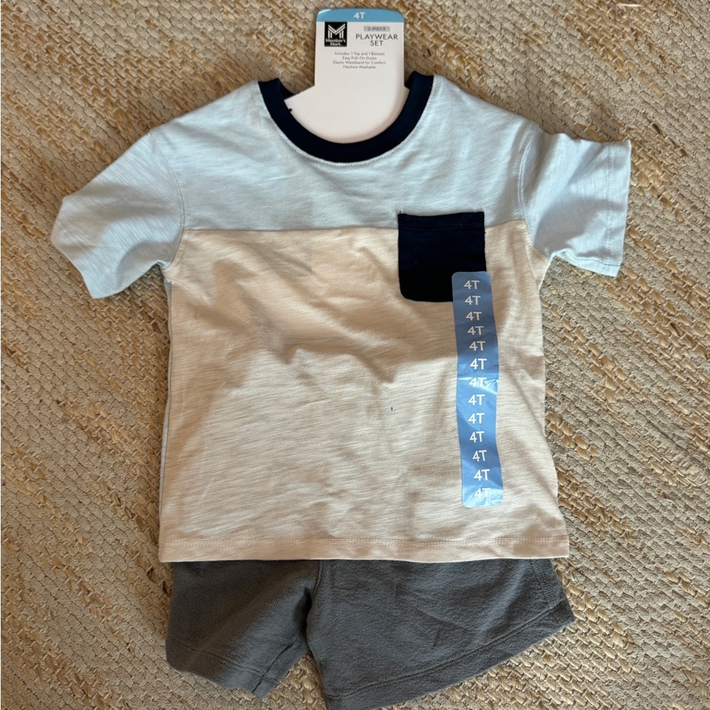 NWT Kids' T-Shirt and Shorts Set with Pocket